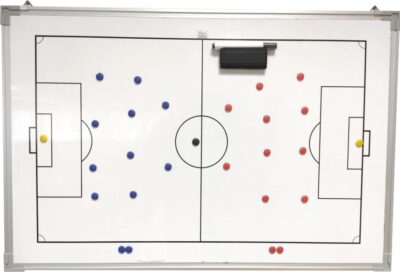 aleawol Pizarra táctica de fútbol de doble cara con imanes, esponja (45 x  30,5 cm) : : Deportes y aire libre
